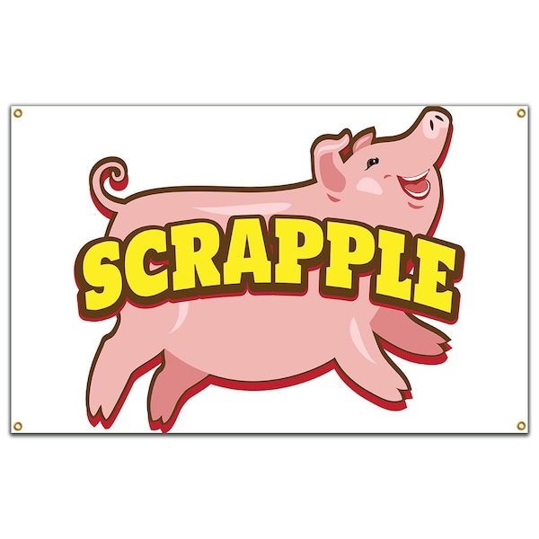 Scrapple Banner Concession Stand Food Truck Single Sided